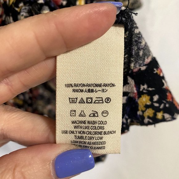 Free People WIldflower Fields Henley Bohemian Tunic Top Size S - Picture 6 of 10